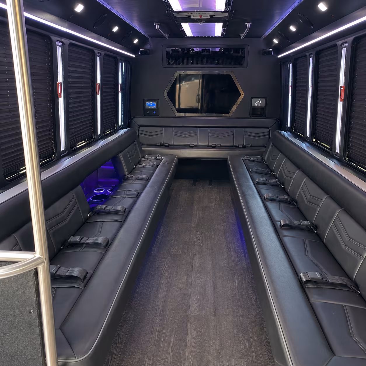 san diego 18 passenger party bus interior