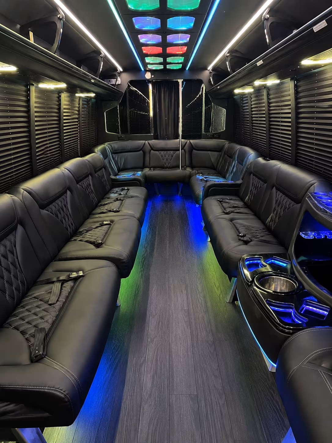 san diego 20 passenger party bus interior