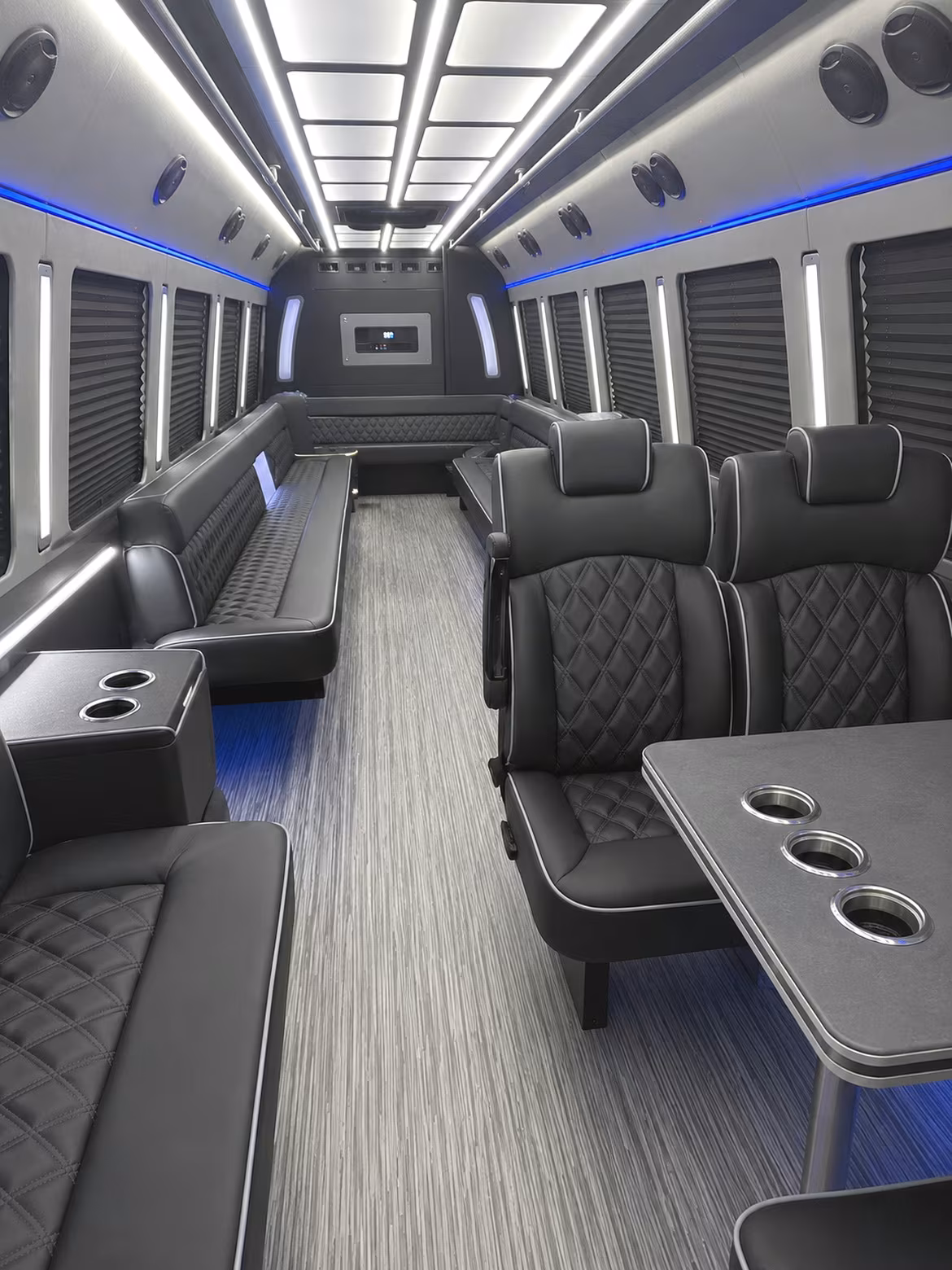 san diego 25 passenger party bus inside