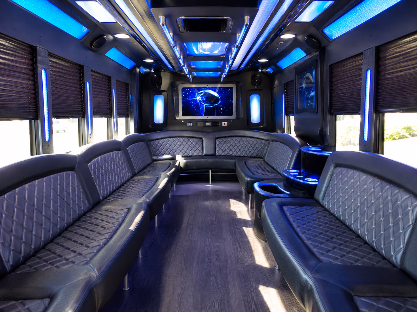 san diego 28 passenger party bus inside