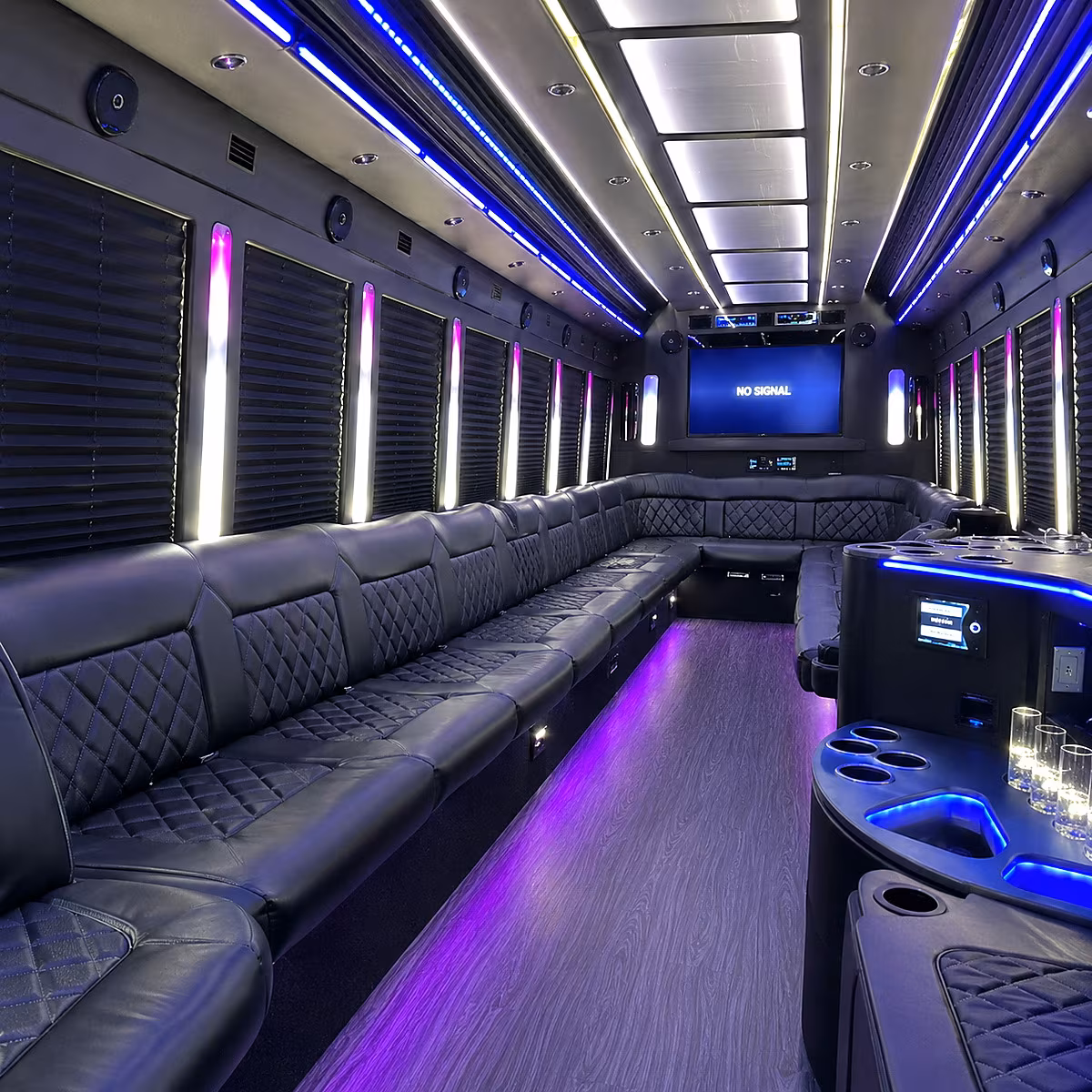 san diego 30 passenger party bus inside