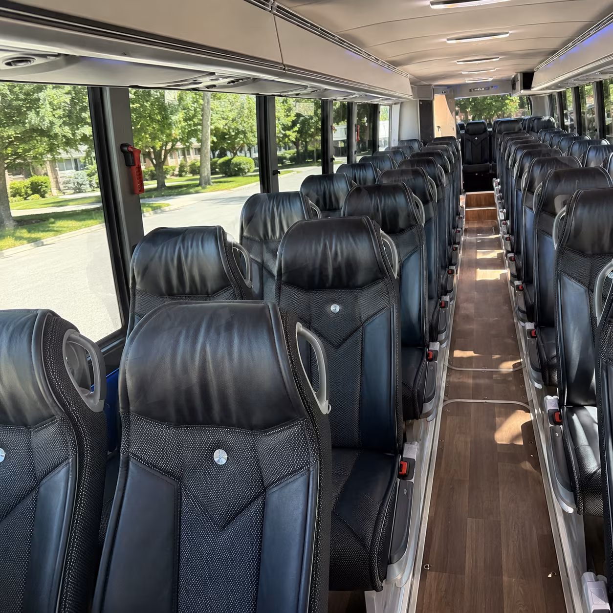san diego 40 passenger charter bus inside
