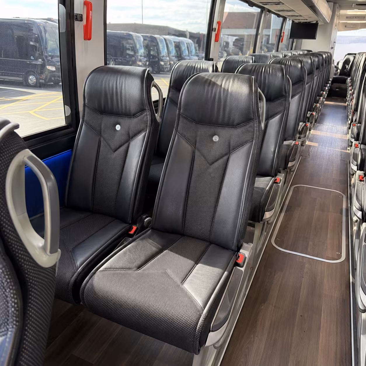 san diego 40 passenger charter bus interior