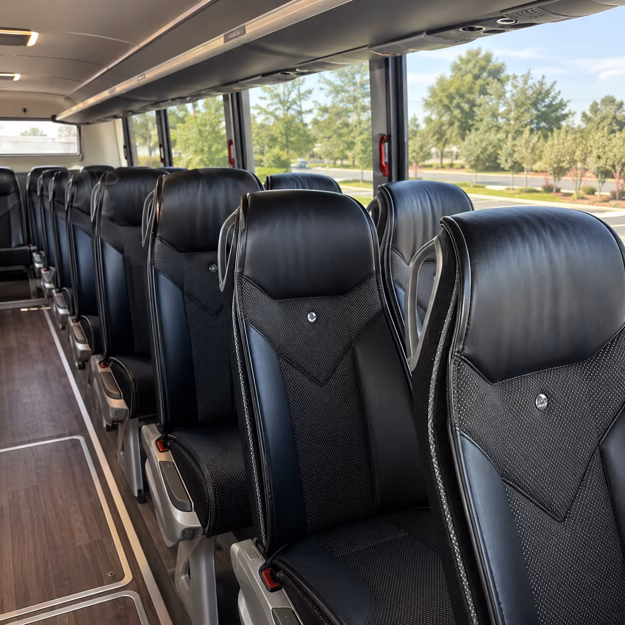 san diego 45 passenger charter bus interior