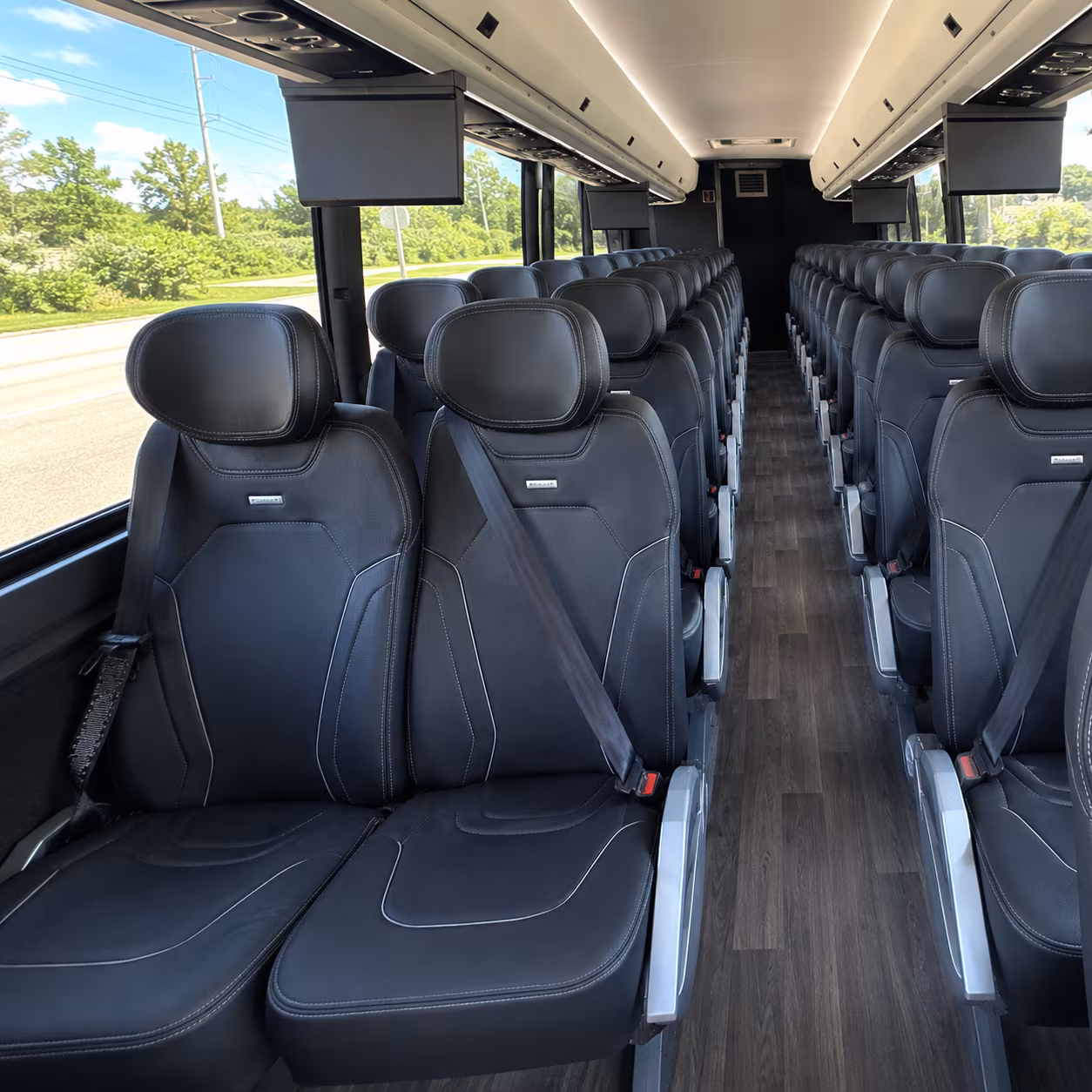 san diego 47 passenger charter bus inside