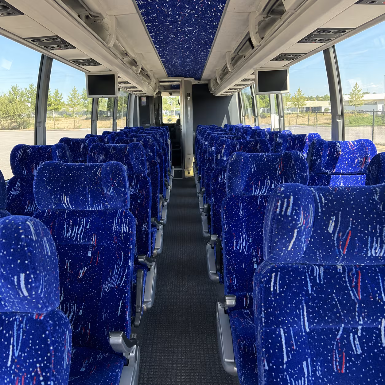 san diego 54 passenger charter bus interior