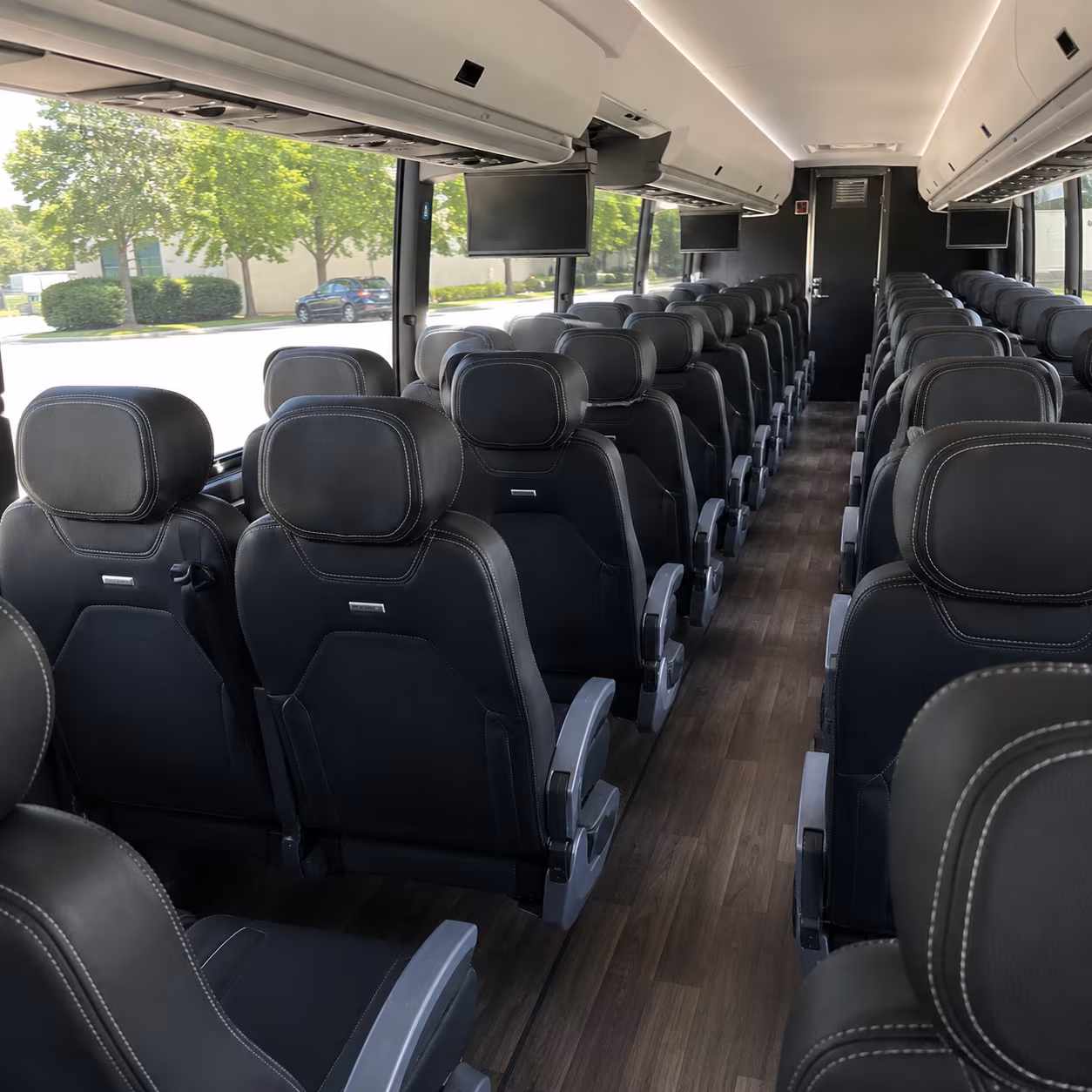 san diego 56 passenger charter bus interior