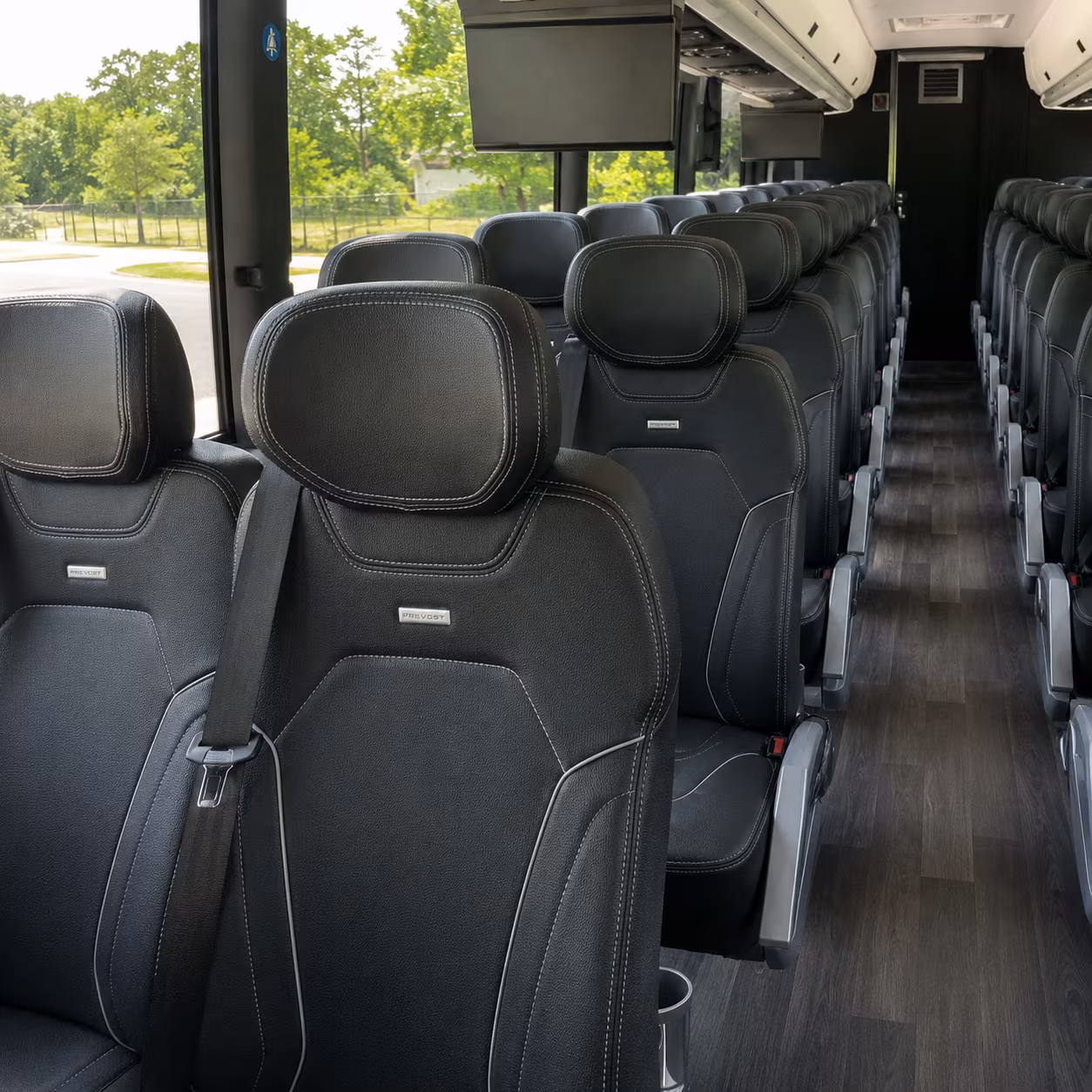san diego charter bus inside
